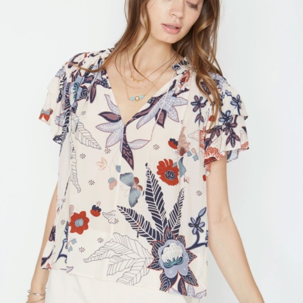 NWT Caballero Kelsie Top | Cupro Flower